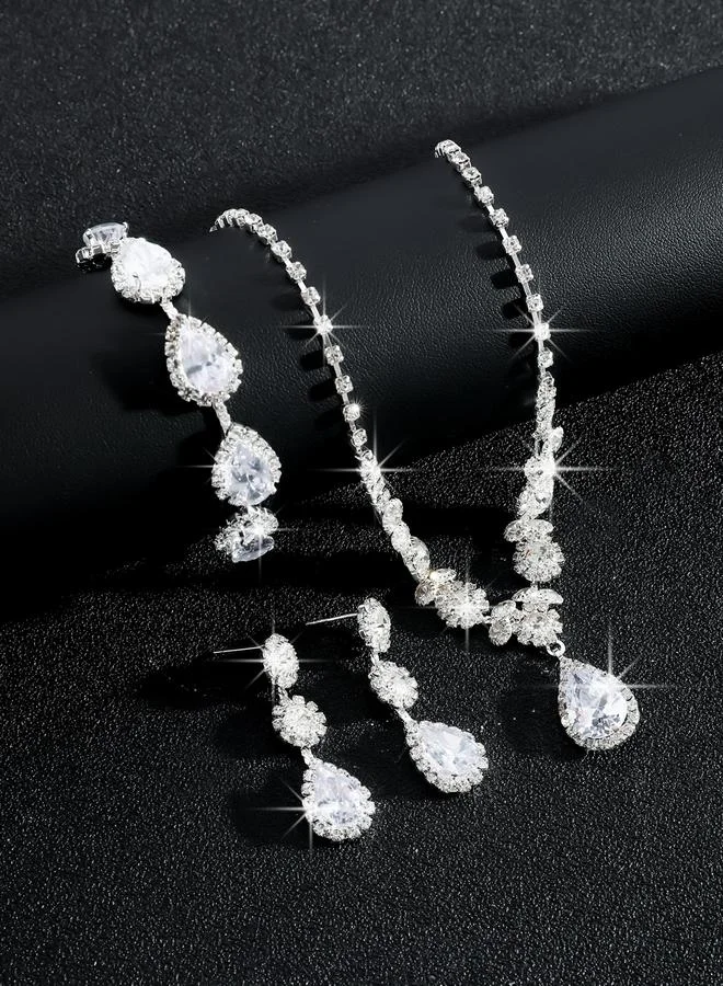 Take Two 3-Piece Embellished Necklace, Bracelet And Earrings Jewelry Set